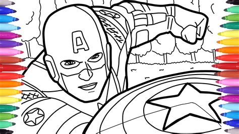 How To Draw Captain America For Kids Marvel Avengers Captain America