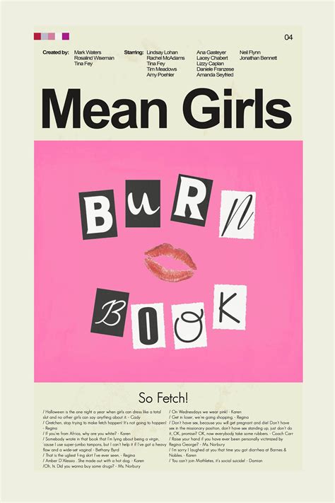 Mean Girls Mid Century Modern Inspired Print Etsy In 2020 Movie