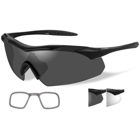 Wiley X 3501rx Wx Vapor Safety Glasses W Rx Insert Matte Black Frame Grey Clear Lens