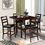 5 Piece Square Counter Height Dining Table Set Kitchen Room 