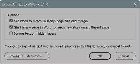 One Click Export Indesign To Word Id