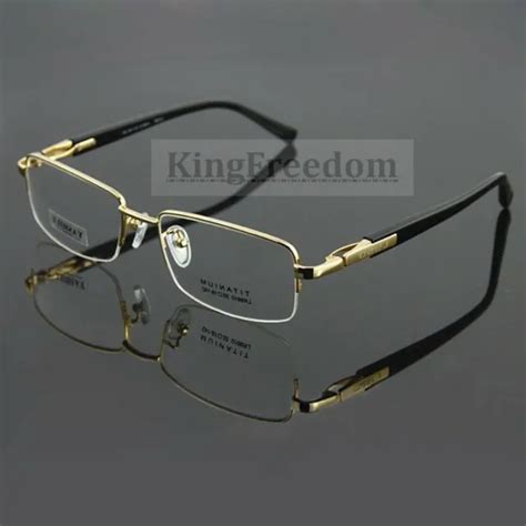 100 Pure Titanium Men S Eyeglass Frames Half Rimless Glasses Eyewear Rx Able 20 99 Picclick