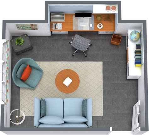 Visualize with high quality 2d and 3d floor plans, live 3d, 3d photos and more. Office Layout | RoomSketcher