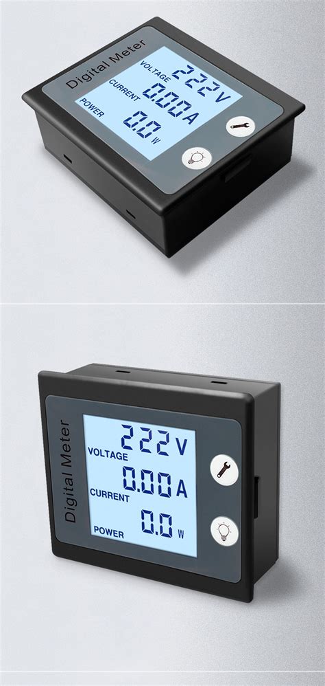 Peacefair Pzem Lcd Display Ac Power Meter Voltage Ampere Wattmeter Digital Smart Electric