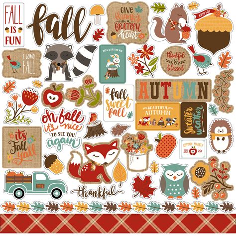 Celebrate Autumn Sticker Sheet Echo Park Paper Co