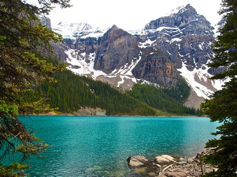 Moraine Lake From Shoreline Trail In Banff Np Ab Photograph By Ruth Hager