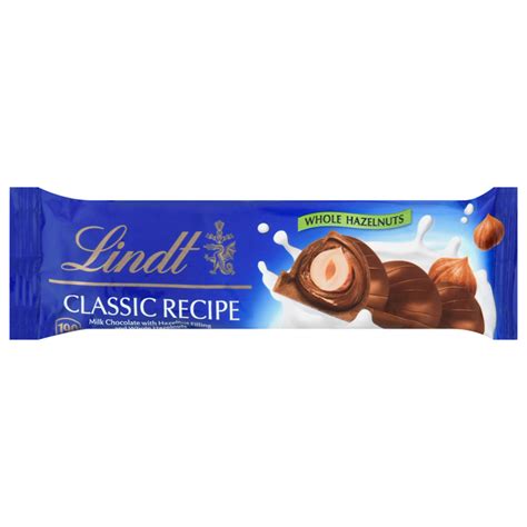 Save On Lindt Milk Chocolate Bar With Hazelnuts Classic Recipe Order