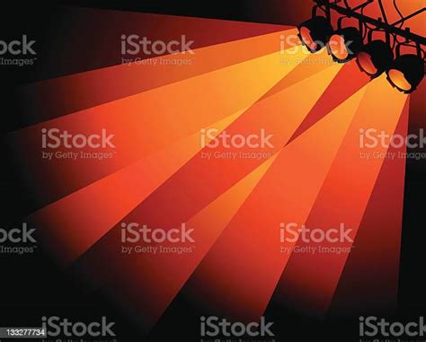 Orange Stage Lights Stock Illustration Download Image Now Spotlight