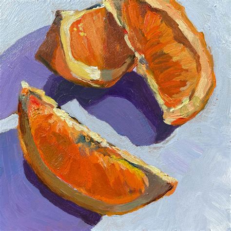Painting Orange Slices With Acrylics