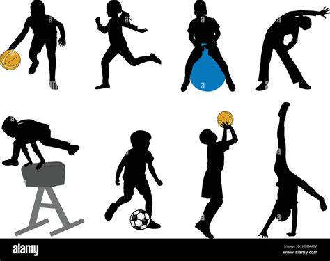 Children Sport Ball Not Studio Stock Vector Images Alamy