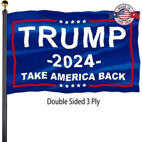 trump 2024 flags 3x5 outdoor made in usa double sided 3 ply heavy duty take america back trump