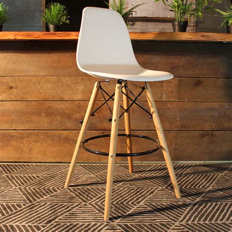 Charles Eames Bar Stool With Eiffel Legs 27 Inches Wazo Furniture