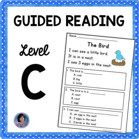 Reading Comprehension Passages For Guided Reading Level C Kindergarten