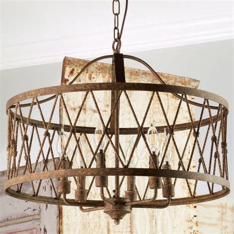 Check spelling or type a new query. Faded Rustic Drum Cage Chandelier - 6 Light in 2020 ...