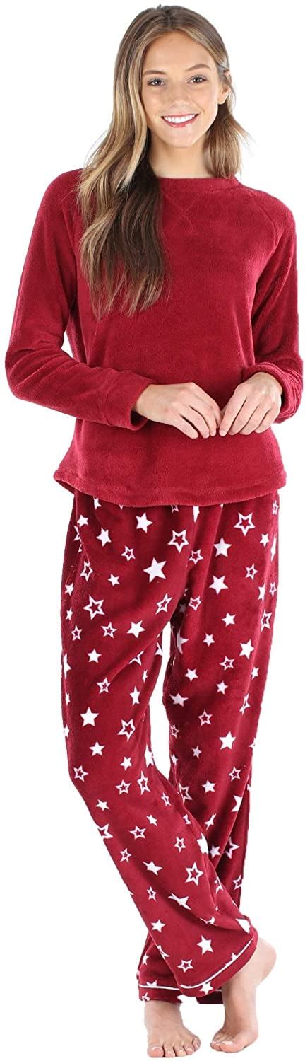 PajamaMania Women S Fleece Long Sleeve Pajama Set Best Holiday