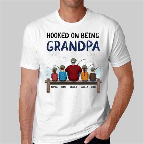 Hooked On Being Grandpa Fishing Personalized Shirt Trendingcustom™️