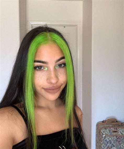Pin By E On Vereena Sayed Hair Streaks Hair Color Streaks Green Hair