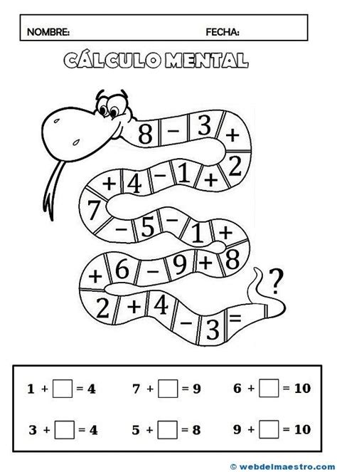 Contar, reconocer figuras geométricas, sumar, restar, realizar series y otros conceptos matemáticos. Cálculo mental - Web del maestro | Estrategias de cálculo ...
