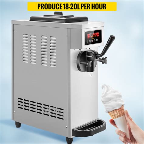 Vevor Commercial Mix Flavor Soft Hard Ice Cream Machine Maker Ice Cream Cone Ebay