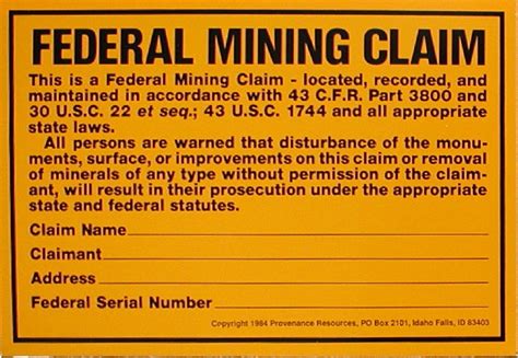 How to control the email sending speed. Federal Mining Claim Sign | A&B Prospecting
