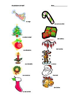 French Christmas Vocabulary Activities by Jill Weatherhead | TpT