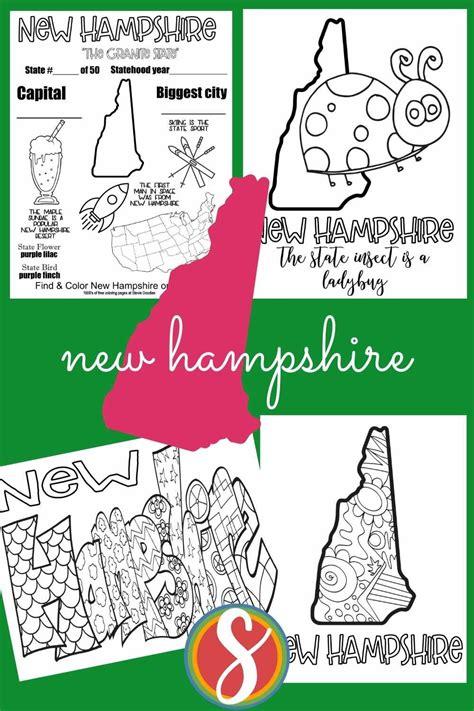 Free New Hampshire Coloring Pages — Stevie Doodles