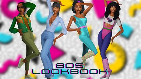 🩱 Sims 4 Cas 80s Lookbook Cc Folder And Sim Download Youtube