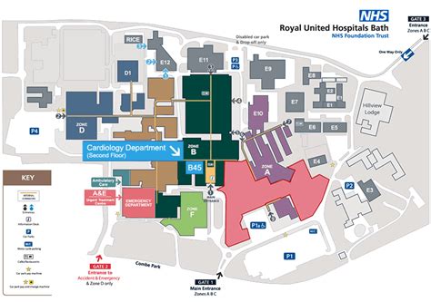 Maps To Wards And Departments Royal United Hospitals Bath