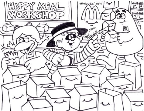 You can use our amazing online tool to color and edit the following ronald mcdonald coloring pages. Birdie, Hamburglar and Grimace are very busy filling Happy ...