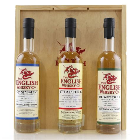 The English Whisky Co T Set 3 X 20cl Whisky Auctioneer