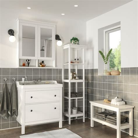 Hemnes RÄttviken Bathroom Furniture Set Of 5 White Runskär Tap Ikea