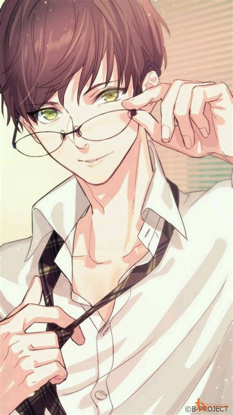 Anime Boy With Pink Hair And Glasses ~ Anime Brown Glasses Boy Hair