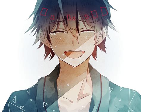 Anime Guy Smiling But Crying Download Crying Anime Boy Wallpaper