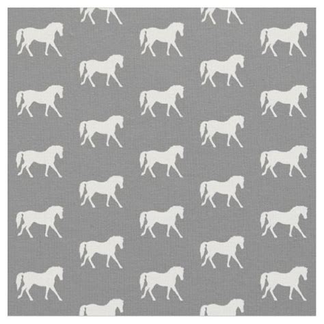Gray Pony Fabric Horse Fabric Farm Animal Fabric Horse Fabric Farm