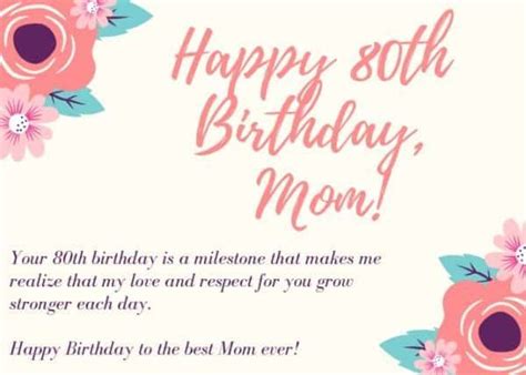 Sentimental 80th Birthday Message For Mom How Sweet Is This Sentimental 80th Birthday Q