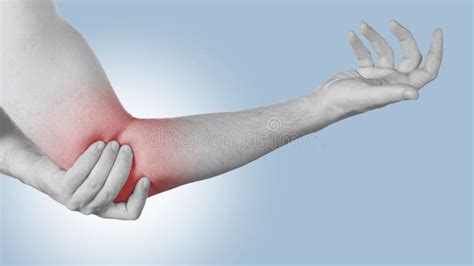 Acute Pain In A Man Elbow Stock Image Image Of Inflammation 31818213