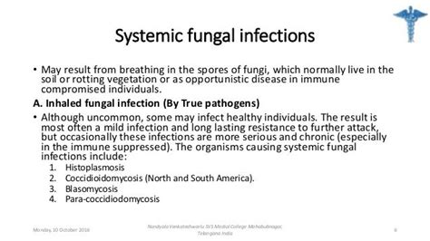 Systemic Fungal Infections Venkat