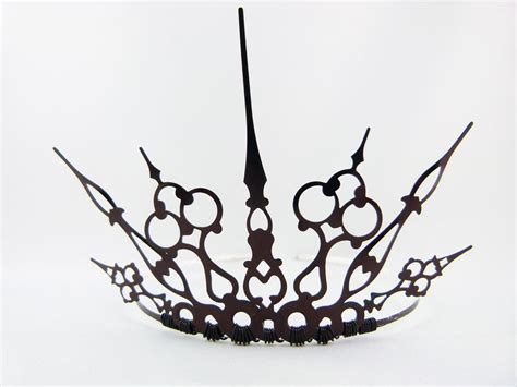 Gothique Simple Black Filigree Gothic Tiara Ready To Ship Evil