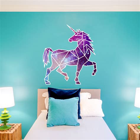 Geometric Unicorn Wall Art Sticker Unicorn Bedroom Sticker