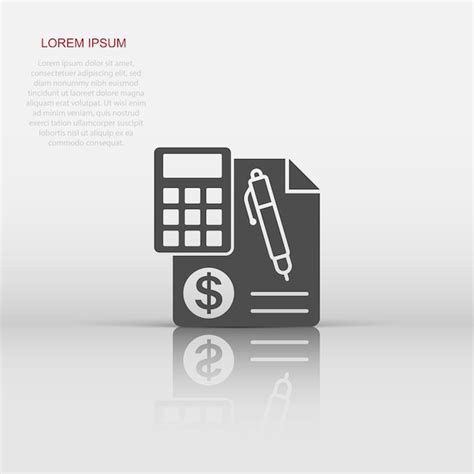Premium Vector Money Calculation Icon In Flat Style Budget Banking