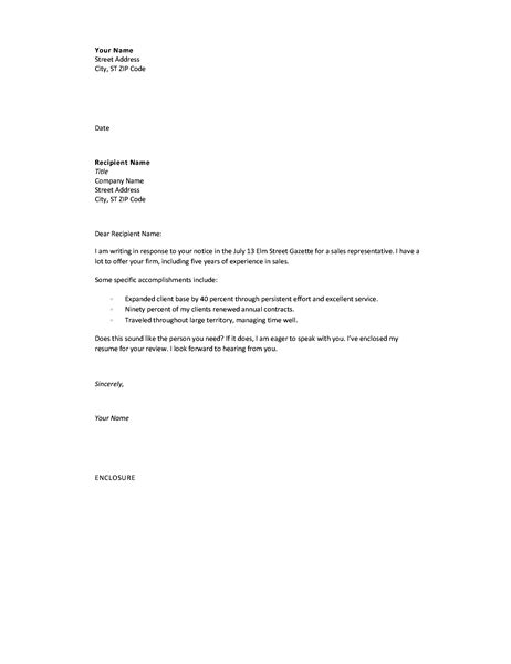 Job application format class 12. Cover letter in response to ad, short | Cover letter for ...