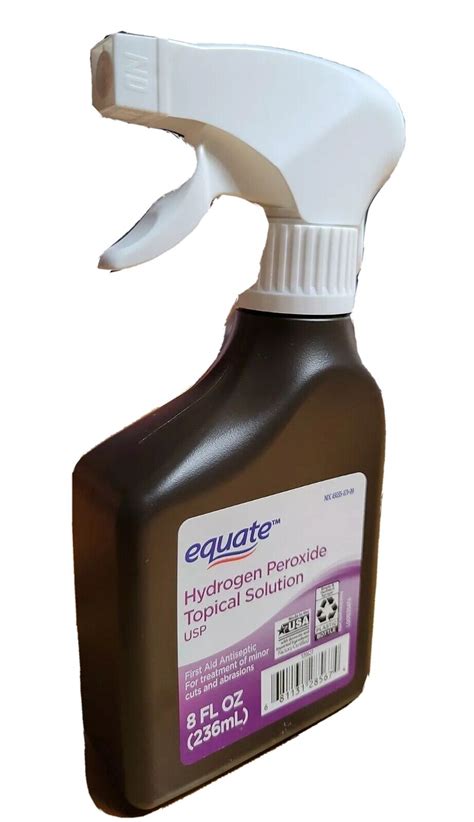 Equate 3 Hydrogen Peroxide Liquid Spray Antiseptic 8 Fl Oz Pack