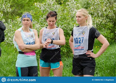 Women Getting Ready For Running Competition Among Senior