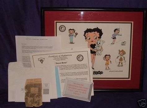 Betty Boop Sweet Betty Cel Signed By Myron Waldman 31292131