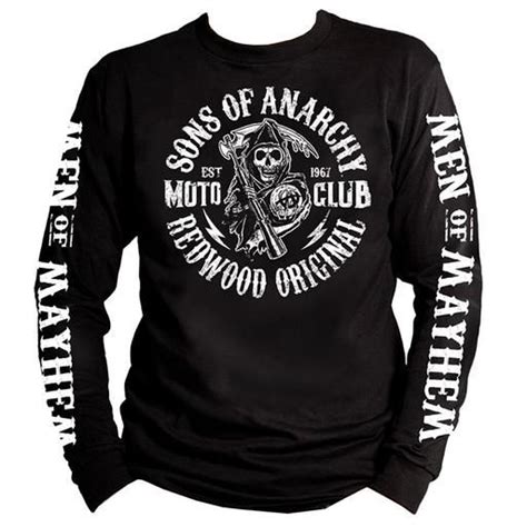 Sons Of Anarchy Moto Club Long Sleeve T Shirt Anarchy Shirts Long