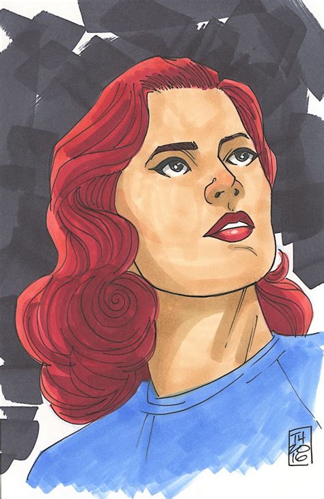 Agent Carter 11 Original 55 X 85 Color Drawing On Paper Signed By