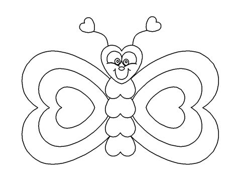 Heart Butterfly Coloring Page