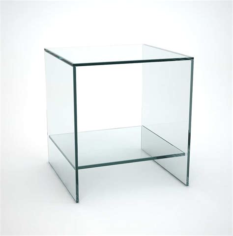 Gold leaf metal and glass accent table with hourglass shape base (15.75 in. Judd Glass Side Table with Low Shelf - Klarity - Glass ...