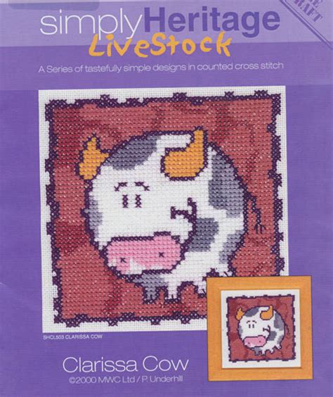 Free counted cross stitch patterns are easy to save and print out for use in creating lovely home decorations and gifts. Clarissa Cow - Counted Cross Stitch Pattern