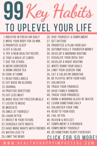 The Big List Of Habits To Improve Your Life In 2020 With Images